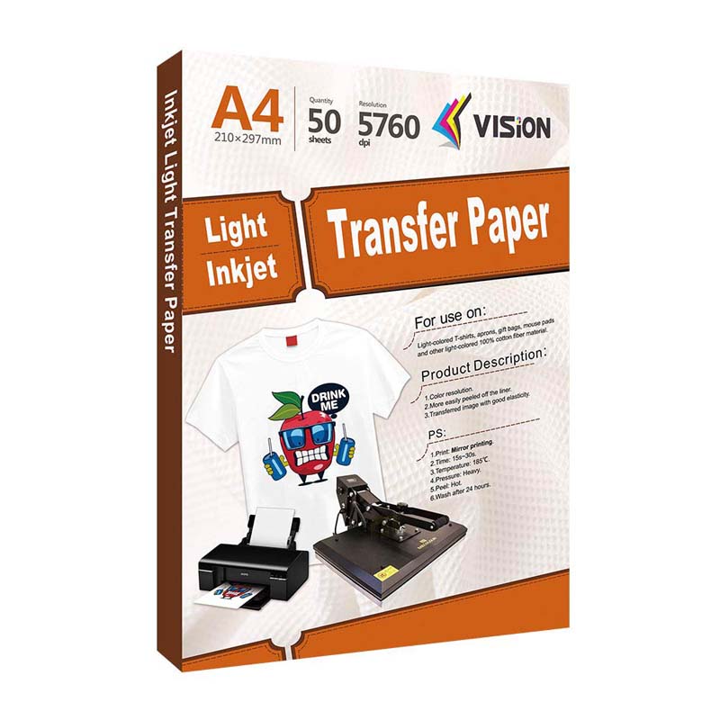 Papel Transfer para Tejidos Claros - A4 con 10 hojas - Off Paper