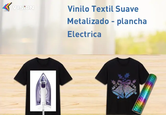Vinilo Textil Suave Metalizado - plancha electrica