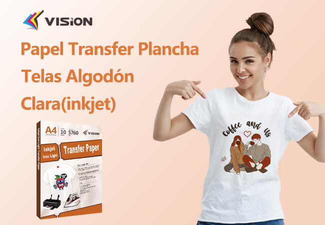 Papel Transfer Plancha Telas Algodón Clara