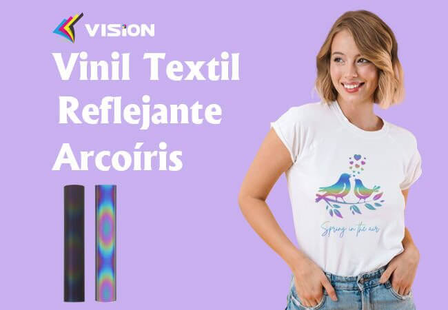 Vinil Textil Reflejante Arcoíris