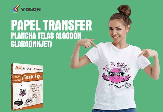 Papel Transfer Plancha Telas Algodón Clara(inkjet)