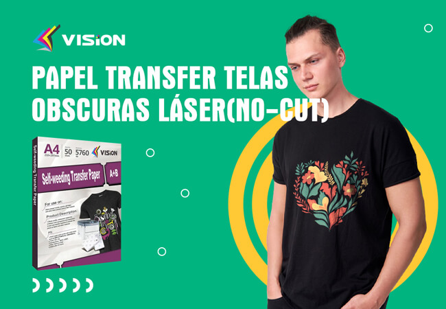 Papel transfer Telas Obscuras láser(no-cut)