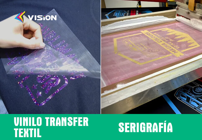 Vinilo transfer textil vs serigrafía