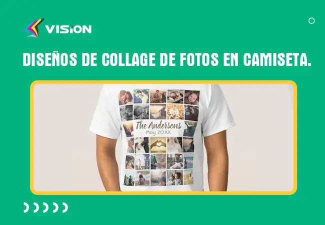 Diseños de collage de fotos en camiseta.