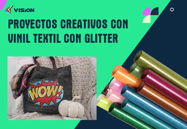 Proyectos creativos con vinil textil con glitter