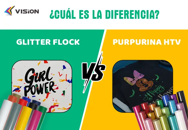 Glitter Flock y Glitter vinilo textil