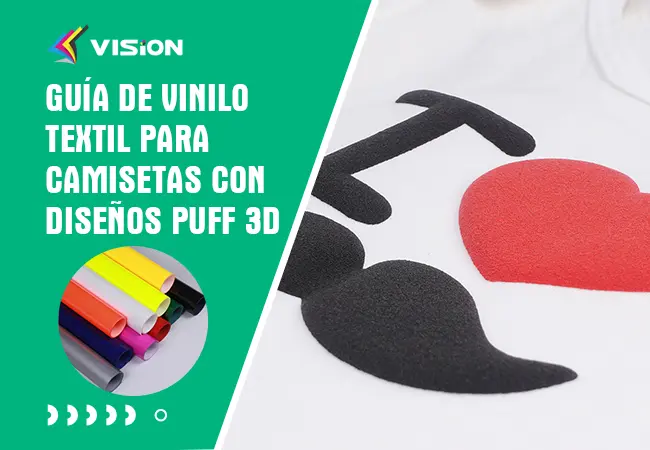 Guía de vinilo textil para camisetas con diseños Puff 3D