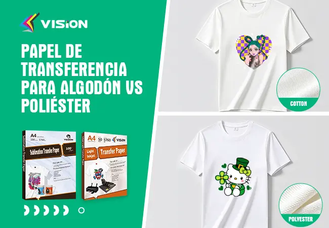 Papel de Transferencia para Algodón vs Poliéster