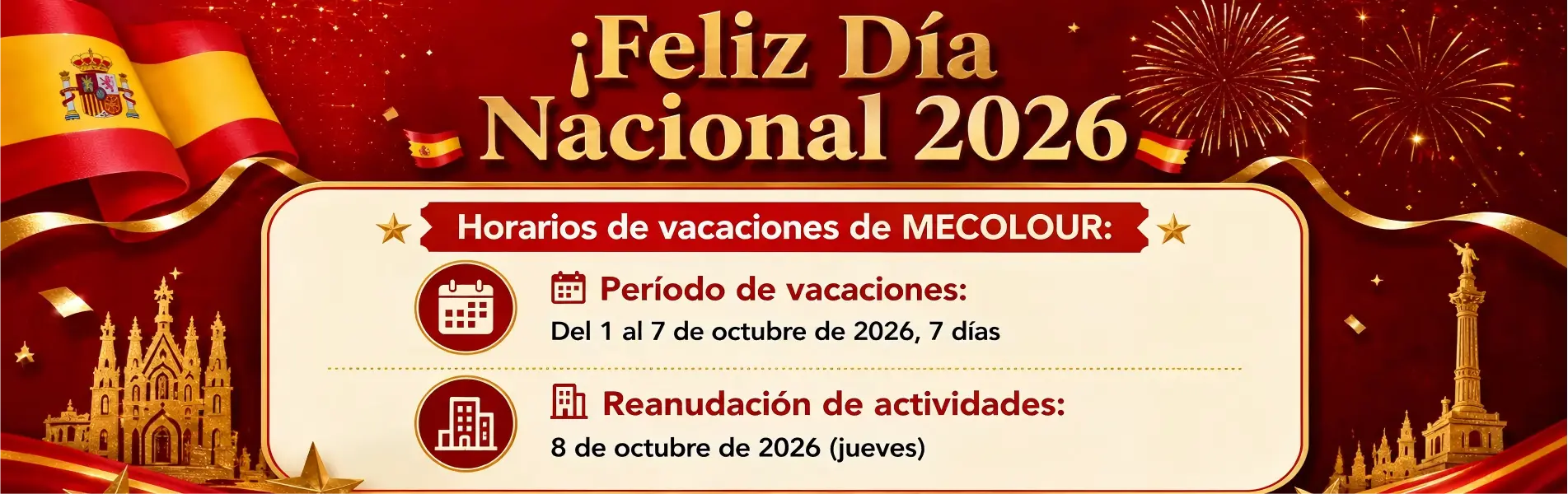 Aviso de Feriado por el Día Nacional de China 2026